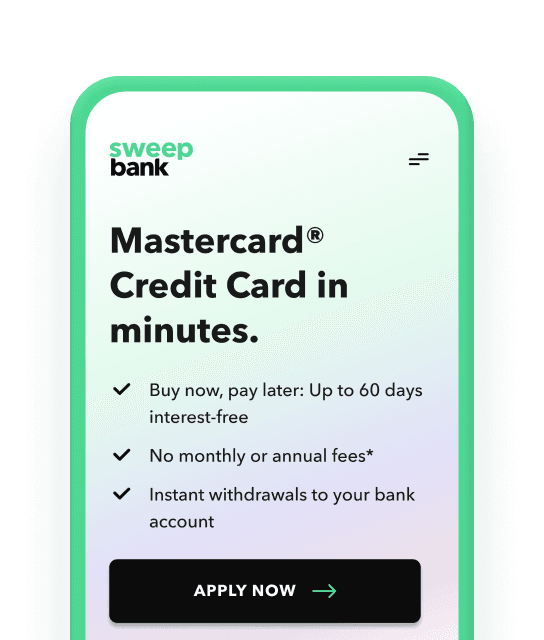 Start your Credit Card application any time