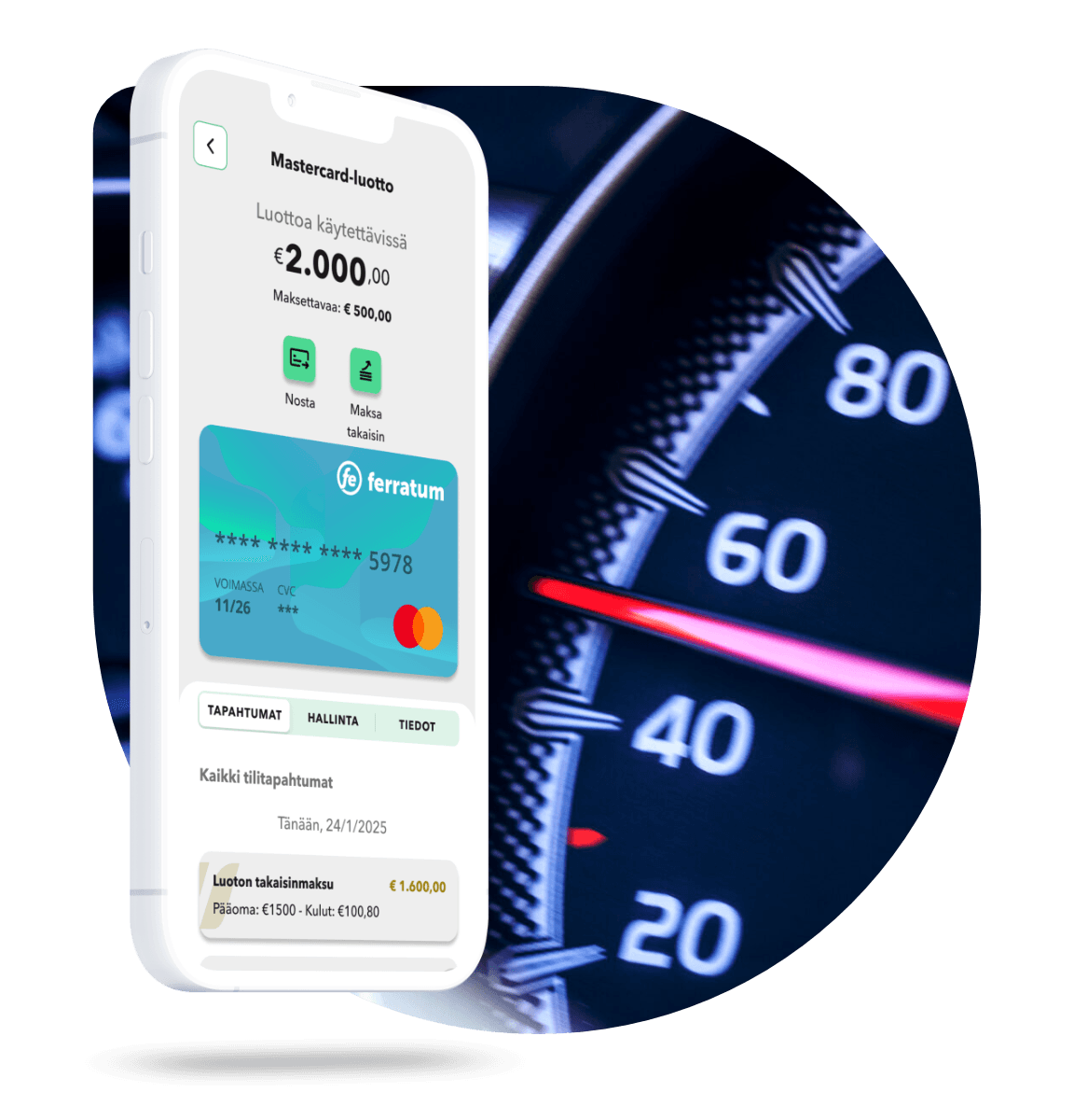 Highlight credit FE speedometer smartphone FI v1