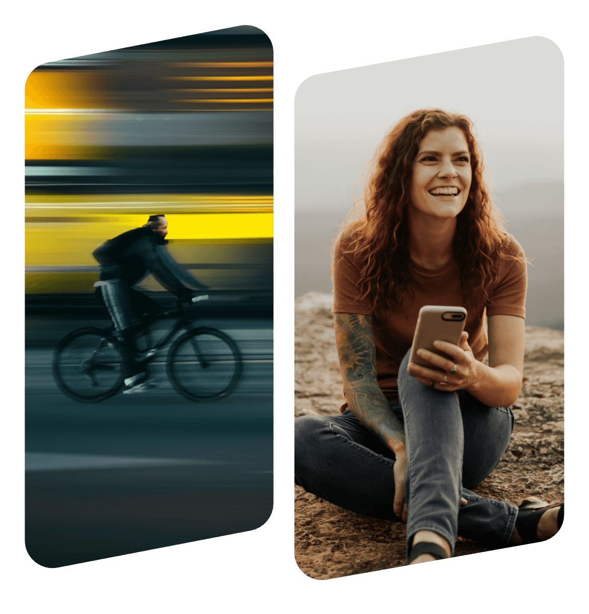 Highlight credit card bike woman sit smile FI v1