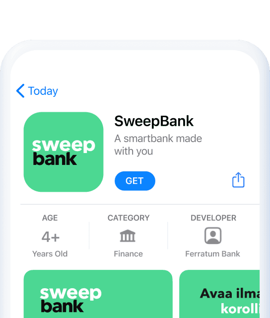Avaa SweepBank sovellus