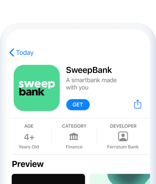 Avaa SweepBank sovellus